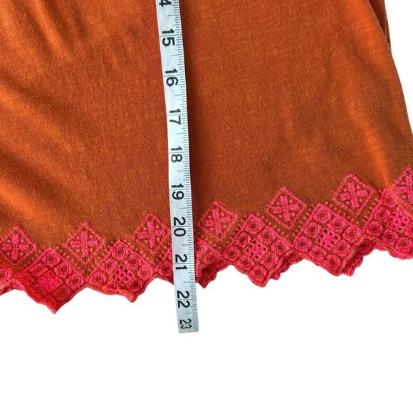 Anthropologie Rica Embroidered Top Size M Sleeveless Ruffled Cotton Easy Comfy - Picture 7 of 9